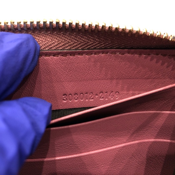 Gucci Pink GG Canvas Zip Around Wallet Sku#84384 (Gently used) - Picture 13 of 14